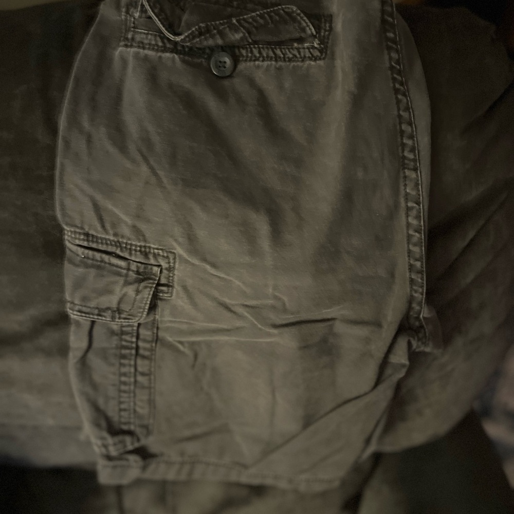 Arizona Jean Company Green Cargo Shorts with Elastic Waistband